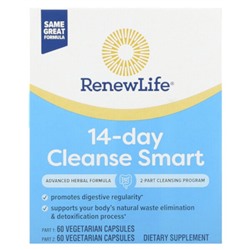 Renew Life 14-Day Cleanse Smart, 2 бутылки, по 60 вегетарианских капсул в каждой