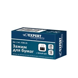 Expert Complete. Зажим для бумаг 25 мм черный 12 шт. арт.ECBC-25