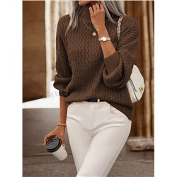 SHEIN LUNE Pullover mit Rollkragen, Drop Shoulder