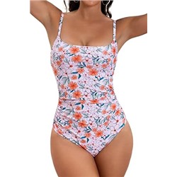 Eomenie Women's One Piece Swimsuits Tummy Control Ruched Bathing Suit 1 Piece Swimwear