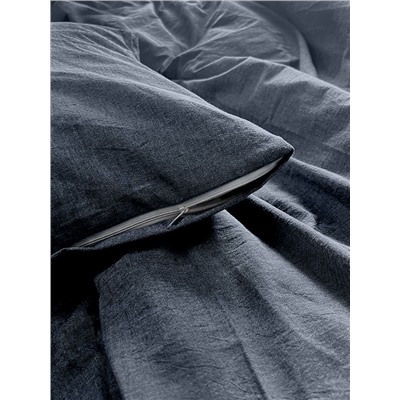 Постельное белье из вареного хлопка ХВ-008 джинсовый меланж