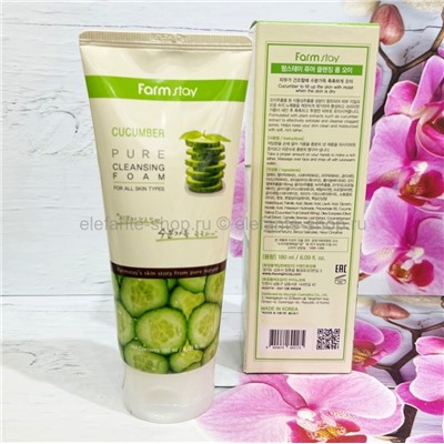 Пенка для умывания FarmStay Cucumber Pure Cleansing Foam 180ml (78)