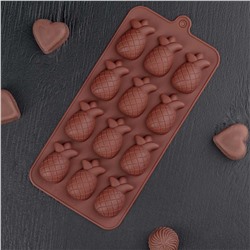 Силиконовая форма для шоколада Ананасы мини