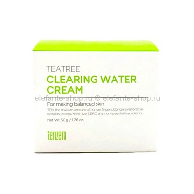 Укрепляющий крем с экстрактом чайного дерева TENZERO Teatree Clearing Water Cream 50g (125)