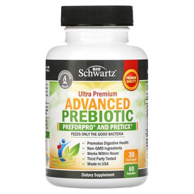 BioSchwartz Ultra Premium Advanced Prebiotic, 60 Capsules