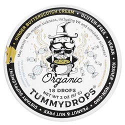 Tummydrops Органический крем с имбирем и ирисками, 18 капель, 2 унции (57 г)