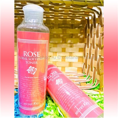 Увлажняющий тонер с экстрактом дамасской розы Secret Key Rose Floral Softening Toner 248ml (51)