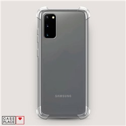 Противоударный силиконовый чехол Прозрачный на Samsung Galaxy S20
