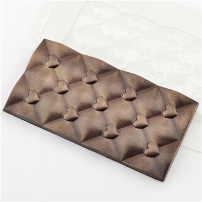 Форма для шоколада плитка Сердечки