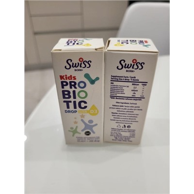 Swiss Bork Пробиотик Кидс + Д3 для малышей капли