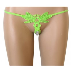 Трусики женские с бусами "Liebelulla Panties Green" зеленые