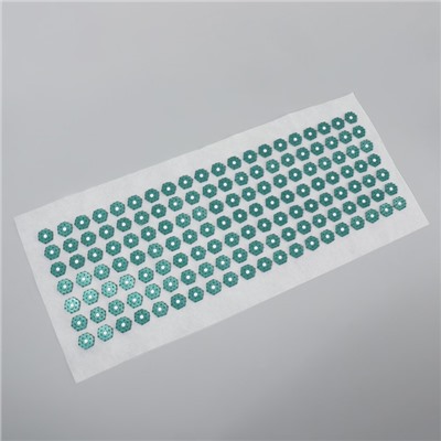 Ипликатор - коврик, основа спанбонд, 140 модулей, 28 × 64 см, цвет белый/зелёный