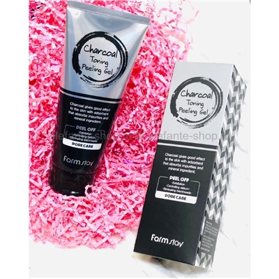 Пилинг-гель Farmstay Charcoal Toning Peeling Gel (78)