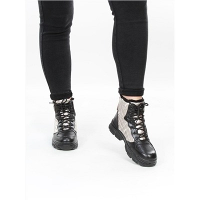 04-2221-4 BLACK Ботинки зимние женские (искусственные материалы)