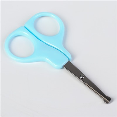 Детский маникюрный набор, 2 предмета: ножницы, щипчики, от 0 мес., цвета голубой
