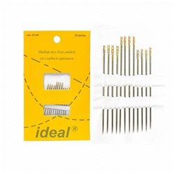 Иглы швейные ручные IDEAL арт.ID-003/ HN-07 (0340-0003) набор для слабовидящих уп.12 игл