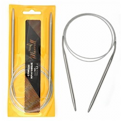 Спицы для вязания круговые Maxwell Gold, металлические на тросике арт.100-50 5,0 мм /100 см
