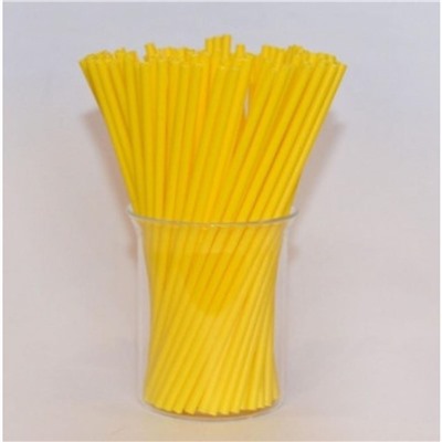 Палочки для кейк-попсов пластиковые 15 см 50 шт Желтые