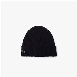 Unisex LACOSTE Beanie aus gerippter Wolle