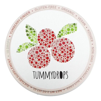 Tummydrops Имбирные капли Yumberry, 18 капель, 2 унции (57 г)