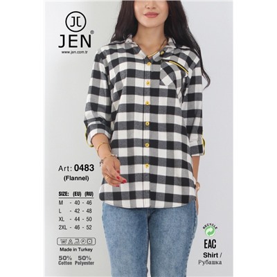 Jen 0483 рубашка M, L, XL, 2XL