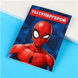 Блокнот на скрепке MARVEL "Человек-паук", 32 листа, А6