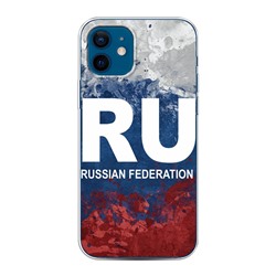 Силиконовый чехол RUSSIAN FEDERATION на iPhone 12