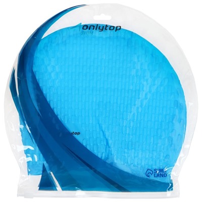 Шапочка для бассейна взрослая ONLYTOP Swim, силиконовая, обхват 54-60 см, цвета МИКС