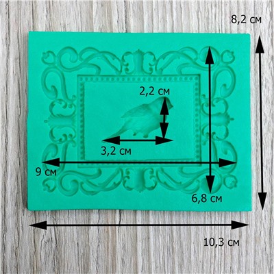 Силиконовый молд Птичка в рамке