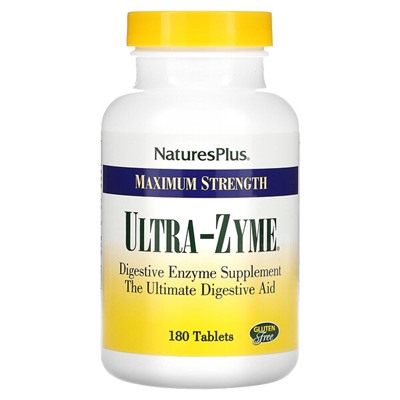 NaturesPlus Ultra-Zyme, Максимальная сила - 180 таблеток - NaturesPlus