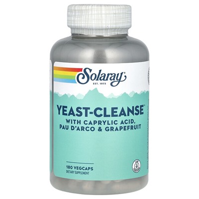 Solaray Yeast-Cleanse, 180 растительных капсул