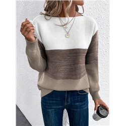 EMERY ROSE Pullover mit Farbblock, Drop Shoulder