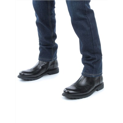 01-H9053-B3-SW3 BLACK Ботинки демисезонные мужские (натуральная кожа)