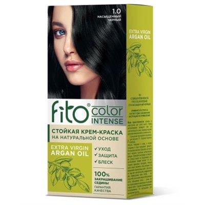 ФК /7127/ Стойкая Крем-Краска д/в "Fito color Intense" тон 1.0 Насыщ.черный (115мл).17