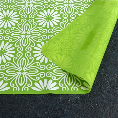 Силиконовый коврик Доляна «Инди», 37×27 см, цвет зелёный