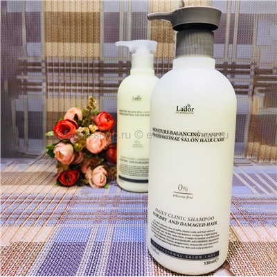 Шампунь для сухих и поврежденных волос Lador Moisture Balancing 530 ml (51)