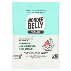 Wonderbelly Антацид, Арбузная мята, 3 жевательные таблетки