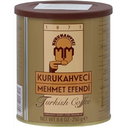 KURUKAHVECI MEHMET EFENDI. Турецкий кофе (молотый) 250 гр. жест.банка