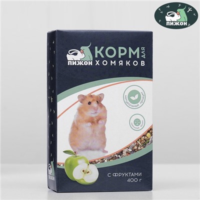 Корм "Пижон" для хомяков, с фруктами, 400 г