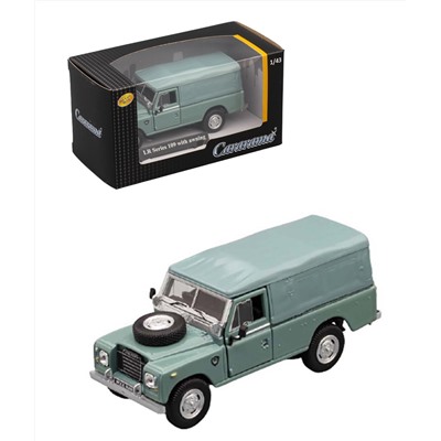 Cararama. Мини-модель 1:43 "Land Rover Series 109 with awning" с тентом металл. серая арт.7865