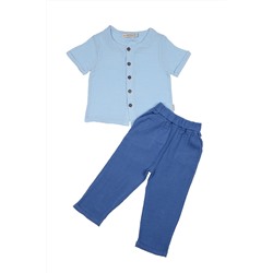 Комплект для мальчика (кофта, брюки) OP1802 светло-голубой