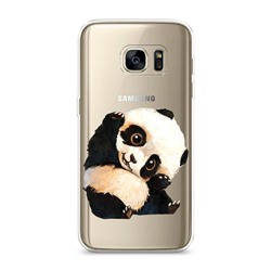 Силиконовый чехол Большеглазая панда на Samsung Galaxy S7 edge