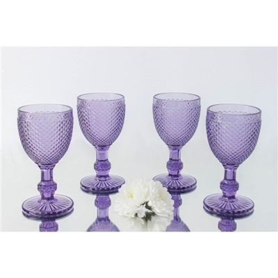 Набор бокалов из стекла Magistro «Вилеро», 280 мл, 2 шт, цвет фиолетовый