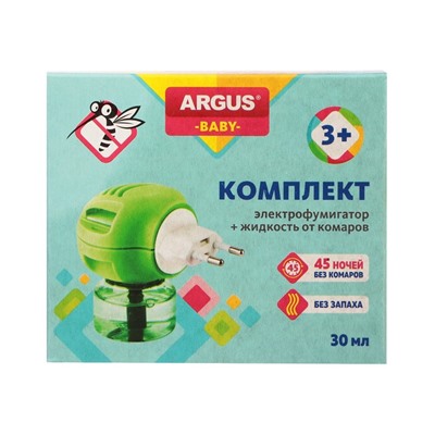 ARGUS BABY Комплект - Жидкость ( 30мл)+фумиг.45/24