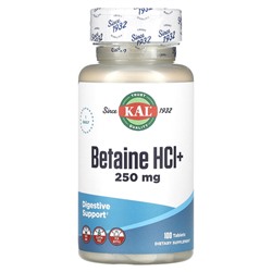 KAL Betaine HCl+, 250 мг, 100 таблеток - KAL