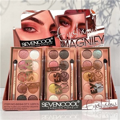 Набор из трех палеток теней SevenCool Magnify Eyeshadow 10 Colors (106)