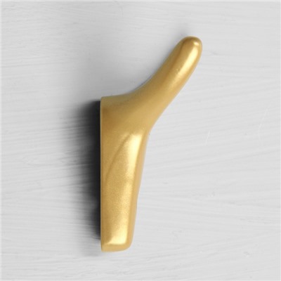 Крючок мебельный CAPPIO CKD013 YAK, двухрожковый, матовое золото