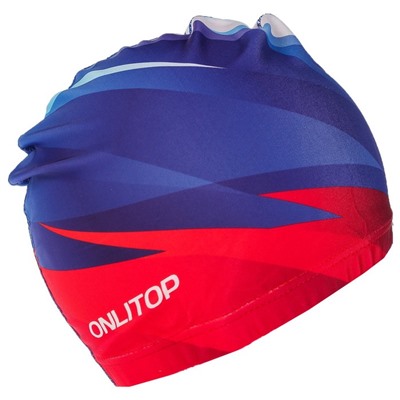 Шапочка для плавания взрослая ONLYTOP Swim, тканевая, обхват 54-60 см