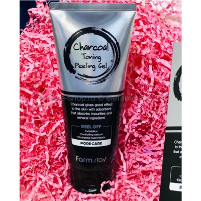 Пилинг-гель Farmstay Charcoal Toning Peeling Gel (78)