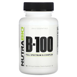 NutraBio B-100, 90 растительных капсул